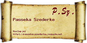 Passeka Szederke névjegykártya